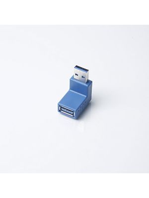 USB to USB Coupler Adapter Converter - USB 3.0 Right Angled 90 Degree Type A Male To Type A Female Connector (Right Facing)