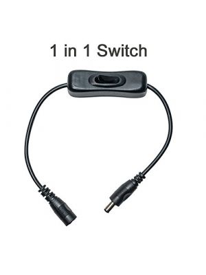 DC Power Switch Extension Splitter (1 in 1 switch) Male to Female 5.5mm x 2.1mm 