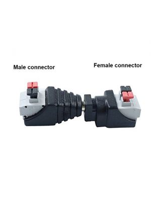 1pcs DC Male +1 pcs DC Female connector 2.1*5.5mm DC Power Jack Adapter Plug Connector for 3528/5050/5730 single color led strip