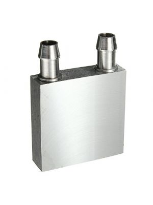 SILVER - Aluminum Water Cooling Block 40x40x12mm Liquid Cooler Waterblock radiator