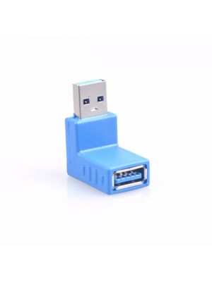 USB to USB Coupler Adapter Converter - USB 3.0 Right Angled 90 Degree Type A Male To Type A Female Connector (1xLeft Facing + 1 x Right Facing = 2pcs)