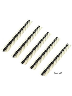 40 pin 5x40 Single Row Male 2.54mm Breakable Pin Header Connector Strip for Arduino (Male) (5PCS)