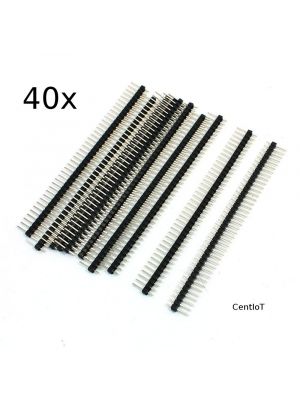 40pcs 1x40 pin Single Row Male 2.54mm Breakable Pin Header Connector Strip for Arduino (Male) (Set of 40) 