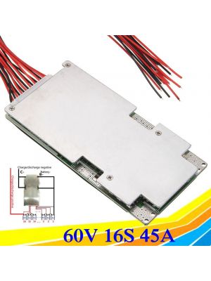 16S 60V 45A BMS PCB Protection Board with Balance for Ebike Li-ion Battery