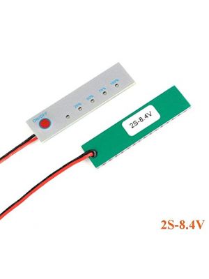 2S 8.4V Battery Power Indicator - 18650 Li-ion lipo Lithium Battery Capacity Indicator Power LED Display PCB Board Meter Tester - with Switch (2S 8.4V)