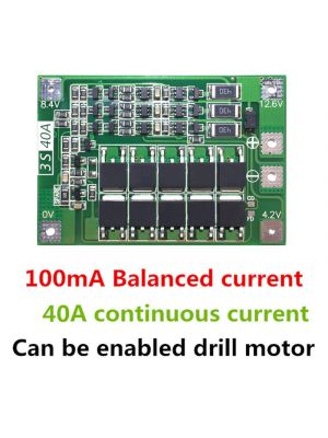 3S 40A 12.6V PCB BMS Protction Board-3S Li LicoO2  Limn2O4 18650 26650 battery with Balance