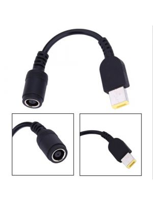  Power Plug Converter - Square Male -to- 7.9 x 5.4MM Female with 15cm Cable - Suitable for Lenovo Thinkpad Laptop 