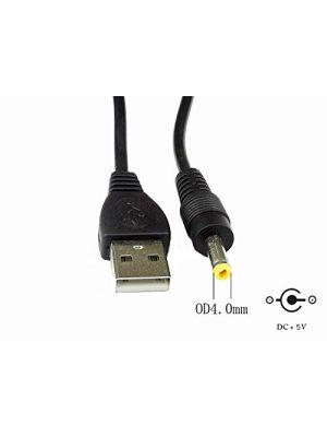 USB A Male -to- DC 4.0 * 1.7 mm Power Plug Connector Adapter Converter - with Cord