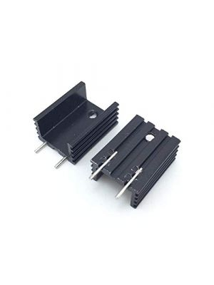 TO-220 20 * 15 * 10MM Aluminium Heatsink - suitable for IGBT Transistors MOSFET Triod IC (Black Anodised with Pin)