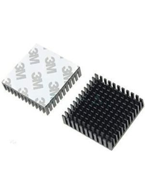 40 x 40 x 10mm Aluminum Heatsink Cooler Radiator Heat Sink - with 3M Sticker - for peltier, led Light CPU and GPU (Black Anodised) 