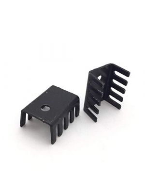 TO-220 20*15*10MM Aluminium Heatsink - suitable for IGBT Transistors MOSFET Triod IC (Black Anodised Fins)