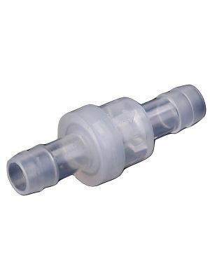 One-Way Non-Return Inline Check Valve - Plastic Transparent - for Water Gas Liquid (10MM)