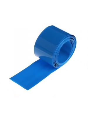 Length 2M - Flat Width 29.5mm - Diameter 18.5MM - PVC Heat Shrink Wrap Casing Tubing Insulation - For AAA battery - BLUE