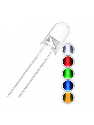 5MM 5 Colors Water Clear Transparent Round (Candle) LED / Light Emitting Diodes