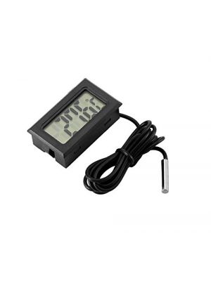 Temperature Sensor meter - with Mini LCD Digital Display waterproof sensor - for Incubator Aquarium Soil Temperature (Black)