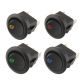 Round ON-OFF Push Button SPST Switch with dot LED indicator light  - 12V 16A DC 3PIN
