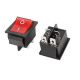 SQUARE RED 16A(MAX 250V) LED Dot Light Car Boat Square Rocker ON/OFF SPST Switch 4 Pins Toggle Button Switch