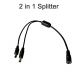 DC Female to 2 Male Power Y Splitter Adapter Cable for CCTV Security 