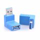 USB to USB Coupler Adapter Converter - USB 3.0 Right Angled 90 Degree Type A Male To Type A Female Connector (Left Facing)