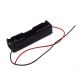 1 x 18650 Single Cell Lithium Battery Holder - for 3.7V li-ion Plastic case with Lead Wire Hard pin Spring Retention - 1PCS Black