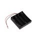  4S x 18650 Four Cell in Series Lithium Battery Holder - for 16.8V li-ion Plastic case with Lead Wire Hard pin Spring Retention - 1PCS Black