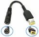 Power Plug Converter - Square Male -to- 5.5 x 2.1mm Female with 15cm Cable - Suitable for Lenovo Thinkpad Laptop