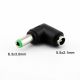 DC Power socket 5.5 x 2.1 mm FEMALE -to- MALE DC Plug 6.3 x 3.0 mm | 90 Degree angled | Connector Adapter Converter