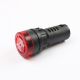 AD16-22SM - LED Active Buzzer Beep Alarm - Flash Signal Indicator Light - AC DC 22mm (24V, Red)