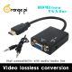 HDMI to VGA Converter Adapter Cable (Black with Audio)