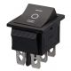 Square Black Button DPDT 3 Position - KCD4 ON-Off-ON 16A 250V AC / 20A 125V AC 6 Pin - Light Rocker Power Switch - for Car Auto Boat Truck (Black)