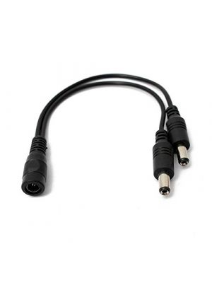 DC Female to 2 Male Power Splitter Adapter Cable for CCTV and LED Strips