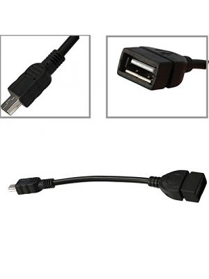 USB 2.0 A Female to B Mini Male 5 Pin Adapter Cable Black 14cm OTG Host Adapter Cable Extension