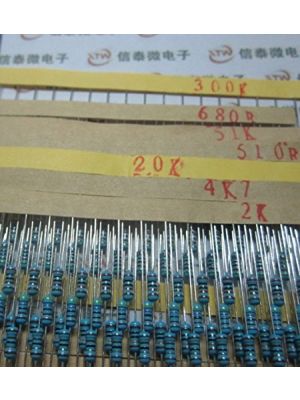 Resistors pack 30 values x 3pcs = 90pcs 6.8 - 47k 1% full range resistors assort kits 