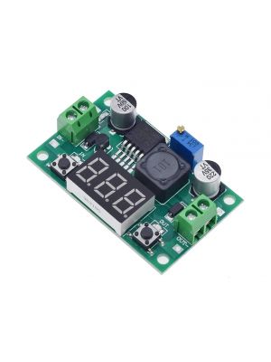LM2596 LM2596S DC-DC Adjustable Buck Step Down Power Supply Module - with LED Voltmeter Digital Display (Green)