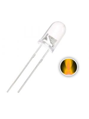 5MM YELLOW Water Clear Transparent Round (Candle) LED / Light Emitting Diodes
