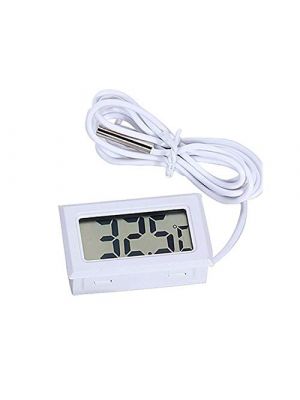 Temperature Sensor meter - with Mini LCD Digital Display waterproof sensor - for Incubator Aquarium Soil Temperature (White)
